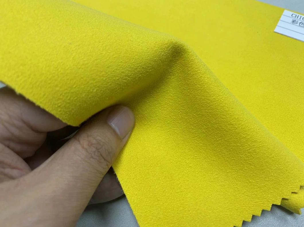 PU Nylon Fabric Suede Nonwoven High Quality Microfiber for Fashion Lady Handbags and Leather Goods