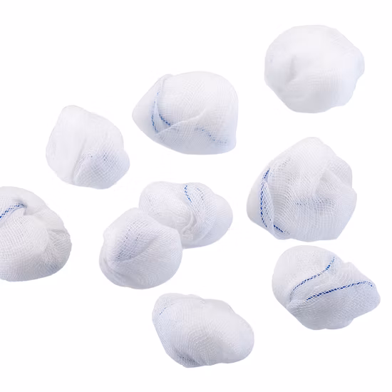 Bola de gaze médica descartável absorvente não tecida