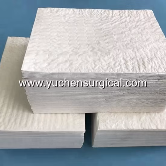 Toalha descartável de papel de mão reforçado para cirurgia com 4 dobras